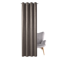 Gerster Öseschal geprägt 145 cm x 245 cm, taupe