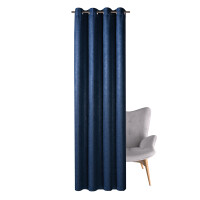 Gerster Ösenschal geprägt 145 cm x 245 cm, dunkelblau