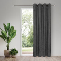 Gerster Ösenschal uni, Thermo Blackout 145 cm x 245...