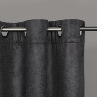 Gerster Ösenschal uni, Thermo Blackout 145 cm x 245 cm, anthrazit