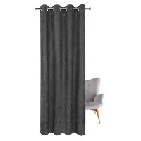 Gerster Ösenschal uni, Thermo Blackout 145 cm x 245 cm, anthrazit