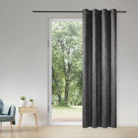 Gerster Ösenschal geprägt 145 cm x 245 cm, grau