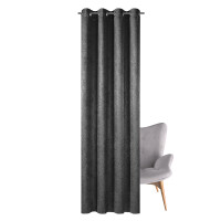 Gerster Ösenschal geprägt 145 cm x 245 cm, grau
