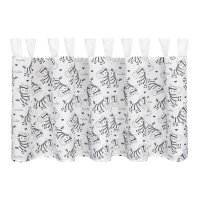 Gerster Scheibengardine, Druck 48 cm x 140 cm, anthrazit