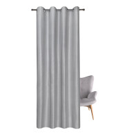 Gerster Ösenschal Jacquard, "Kiel" 145 cm x 245 cm, silber