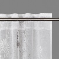 Gerster Verd. Schlaufenschal, bestickt 140 cm x 245 cm, silber/weiß