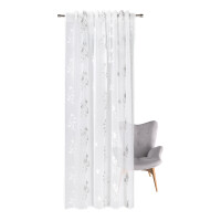 Gerster Verd. Schlaufenschal, bestickt 140 cm x 245 cm, silber/weiß