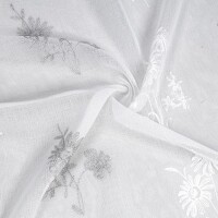 Gerster Verd. Schlaufenschal, bestickt 140 cm x 245 cm, silber/weiß