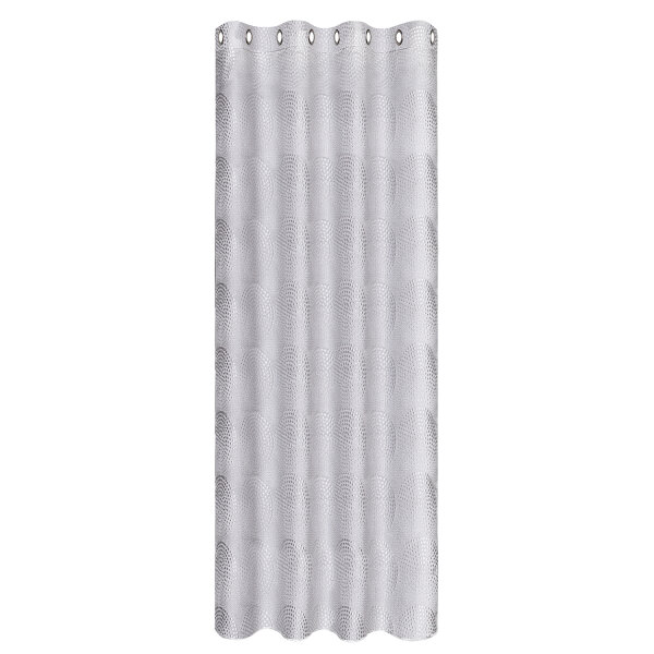 Gerster Ösenschal Jacquard, uni 140 cm x 245 cm, silber