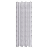 Gerster Ösenschal Jacquard, uni 140 cm x 245 cm, silber