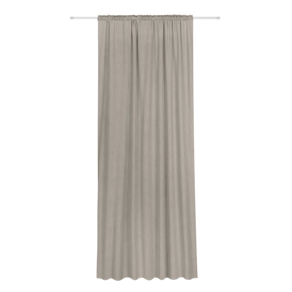 Gerster Bio-Baumwolle/Leinen-Schal Uni, 140 x 270 cm, taupe (OCS)
