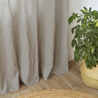 Gerster Bio-Baumwolle/Leinen-Schal Uni, 140 x 270 cm, taupe (OCS)
