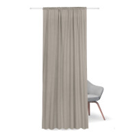 Gerster Bio-Baumwolle/Leinen-Schal Uni, 140 x 270 cm, taupe (OCS)