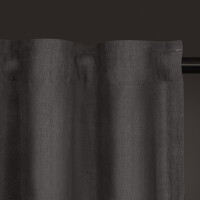 Gerster Bio-Baumwolle/Leinen-Schal Uni, 140x270cm,anthrazit (OCS)