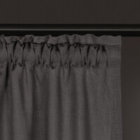 Gerster Bio-Baumwolle/Leinen-Schal Uni, 140x270cm,anthrazit (OCS)