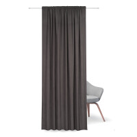 Gerster Bio-Baumwolle/Leinen-Schal Uni, 140x270cm,anthrazit (OCS)