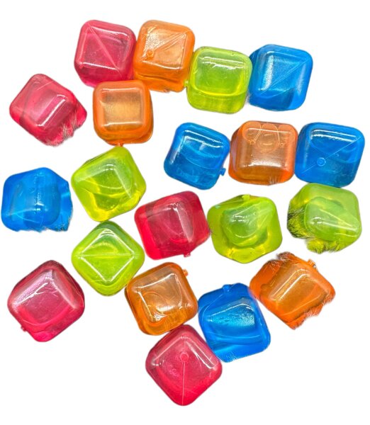 Eiswürfel Steine Wiederverwendbar Kunsteiswürfel Set von 20 Stück Mehrweg Dauereiswürfel 2,5 cm im Quadrat