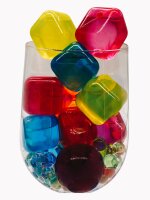 Eiswürfel Steine Wiederverwendbar Kunsteiswürfel Set von 20 Stück Mehrweg Dauereiswürfel 2,5 cm im Quadrat