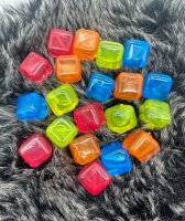 Eiswürfel Steine Wiederverwendbar Kunsteiswürfel Set von 20 Stück Mehrweg Dauereiswürfel 2,5 cm im Quadrat