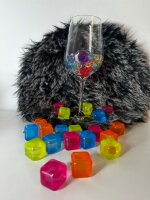 Eiswürfel Steine Wiederverwendbar Kunsteiswürfel Set von 20 Stück Mehrweg Dauereiswürfel 2,5 cm im Quadrat
