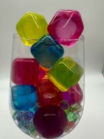 Eiswürfel Steine Wiederverwendbar Kunsteiswürfel Set von 20 Stück Mehrweg Dauereiswürfel 2,5 cm im Quadrat