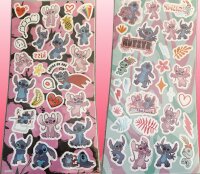 Disney Lilo&Stitch Aufkleber – 2 Bögen mit Angel, Stitch, Schrulle und seine Freunde über 50 Sticker