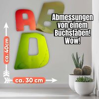 XXL Geburtstagsgirlande 7 Meter lang in metallic Optik Buchstaben 40 cm x 30 cm bunte Farben