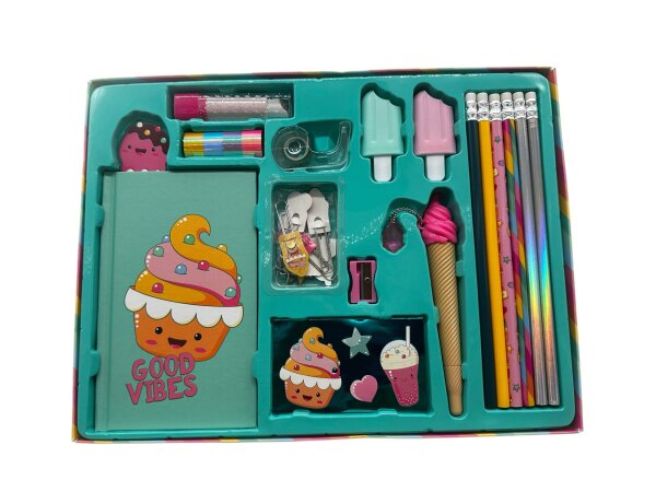 Bubble Tea 35-teiliges Schreibwarenset Kreativset, Malset Bubble Tea Sticker , Aufkleber, Marker Kinder Geschenke für Mädchen