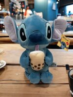 Disney Lilo und Stitch Kuscheltier Lilo und Stitch Plüschtier XXL 36 cm Stofftier Anime Kawaii Plush Stofftier Cute Plushie Halloween Weihnachten Geschenke für Kinder Stitch mit Bubble Tea