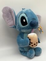 Disney Lilo und Stitch Kuscheltier Lilo und Stitch Plüschtier XXL 36 cm Stofftier Anime Kawaii Plush Stofftier Cute Plushie Halloween Weihnachten Geschenke für Kinder Stitch mit Bubble Tea