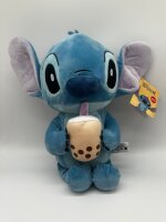 Disney Lilo und Stitch Kuscheltier Lilo und Stitch Plüschtier XXL 36 cm Stofftier Anime Kawaii Plush Stofftier Cute Plushie Halloween Weihnachten Geschenke für Kinder Stitch mit Bubble Tea