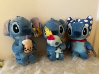Disney Lilo und Stitch Kuscheltier Lilo und Stitch Plüschtier XXL 36 cm Stofftier Anime Kawaii Plush Stofftier Cute Plushie Halloween Weihnachten Geschenke für Kinder Stitch mit Pyjama
