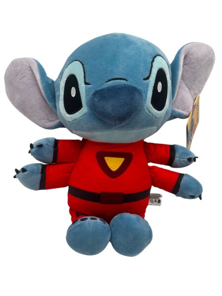 Disney Lilo und Stitch Kuscheltier Lilo und Stitch Plüschtier XXL 36 cm Stofftier Anime Kawaii Plush Stofftier Cute Plushie Halloween Weihnachten Geschenke für Kinder Stitch mit rot