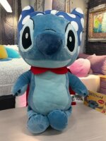 Disney Lilo und Stitch Kuscheltier Lilo und Stitch Plüschtier XXL 36 cm Stofftier Anime Kawaii Plush Stofftier Cute Plushie Halloween Weihnachten Geschenke für Kinder Stitch Umhang rot