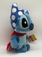 Disney Lilo und Stitch Kuscheltier Lilo und Stitch Plüschtier XXL 36 cm Stofftier Anime Kawaii Plush Stofftier Cute Plushie Halloween Weihnachten Geschenke für Kinder Stitch Umhang rot