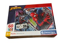 Clementoni 26048 Supercolor Spiderman  Puzzle 60 Teile ab 4 Jahren, buntes Kinderpuzzle mit besonderer Leuchtkraft & Farbintensität, Geschicklichkeitsspiel für Kinder