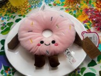 Kuscheltier Food Foodies Plüschtier XXL 20 cm Stofftier Anime Kawaii Plush Stofftier Cute Plushie Halloween Weihnachten Geschenke für Kinder Donut
