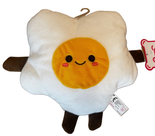 Kuscheltier Food Foodies Plüschtier XXL 20 cm Stofftier Anime Kawaii Plush Stofftier Cute Plushie Halloween Weihnachten Geschenke für Kinder Spiegelei