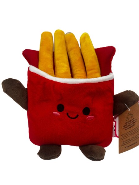 Kuscheltier Food Foodies Plüschtier XXL 20 cm Stofftier Anime Kawaii Plush Stofftier Cute Plushie Halloween Weihnachten Geschenke für Kinder Pommes