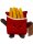 Kuscheltier Food Foodies Plüschtier XXL 20 cm Stofftier Anime Kawaii Plush Stofftier Cute Plushie Halloween Weihnachten Geschenke für Kinder Pommes