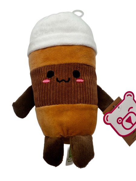 Kuscheltier Food Foodies Plüschtier XXL 20 cm Stofftier Anime Kawaii Plush Stofftier Cute Plushie Halloween Weihnachten Geschenke für Kinder Kaffee Latte Macchiato