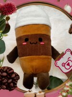 Kuscheltier Food Foodies Plüschtier XXL 20 cm Stofftier Anime Kawaii Plush Stofftier Cute Plushie Halloween Weihnachten Geschenke für Kinder Kaffee Latte Macchiato