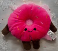 Kuscheltier Food Foodies Plüschtier XXL 20 cm Stofftier Anime Kawaii Plush Stofftier Cute Plushie Halloween Weihnachten Geschenke für Kinder Donut Pink