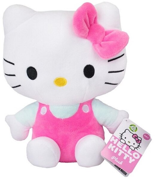 Hello Kitty Kuscheltier Plüschtier 23 cm Stofftier Schleife pink
