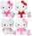 Hello Kitty Kuscheltier Plüschtier 23 cm Stofftier Schleife rot