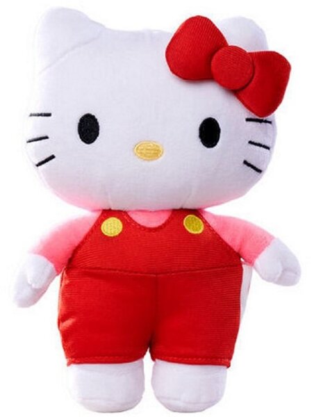 Hello Kitty Kuscheltier Plüschtier 20 cm Stofftier Schleife rot
