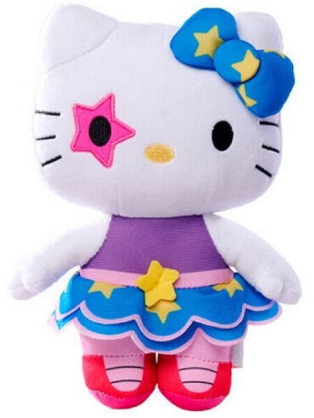 Hello Kitty Kuscheltier Plüschtier 20 cm Stofftier Schleife blau