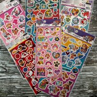 Paw Patrol Aufkleber 2 B&ouml;gen mit Chase, Marshall, Rubble, Skye und Rocky  &uuml;ber 50 Sticker bunt