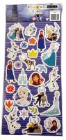 Frozen Eiskönigin Aufkleber 2 Bögen mit Anna, Elsa, Olaf und seine Freunde über 50 Sticker blau pink