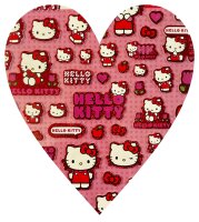 Hello Kitty Bubble Sticker Aufkleber 2 B&ouml;gen &uuml;ber 50 Sticker rosa pink